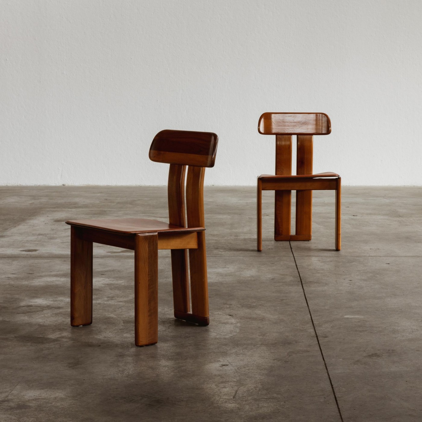 Mario Marenco "Sapporo" Dining Chairs for Mobil Girgi, Reddish Brown Leather, 1970, Set of 8, 1970