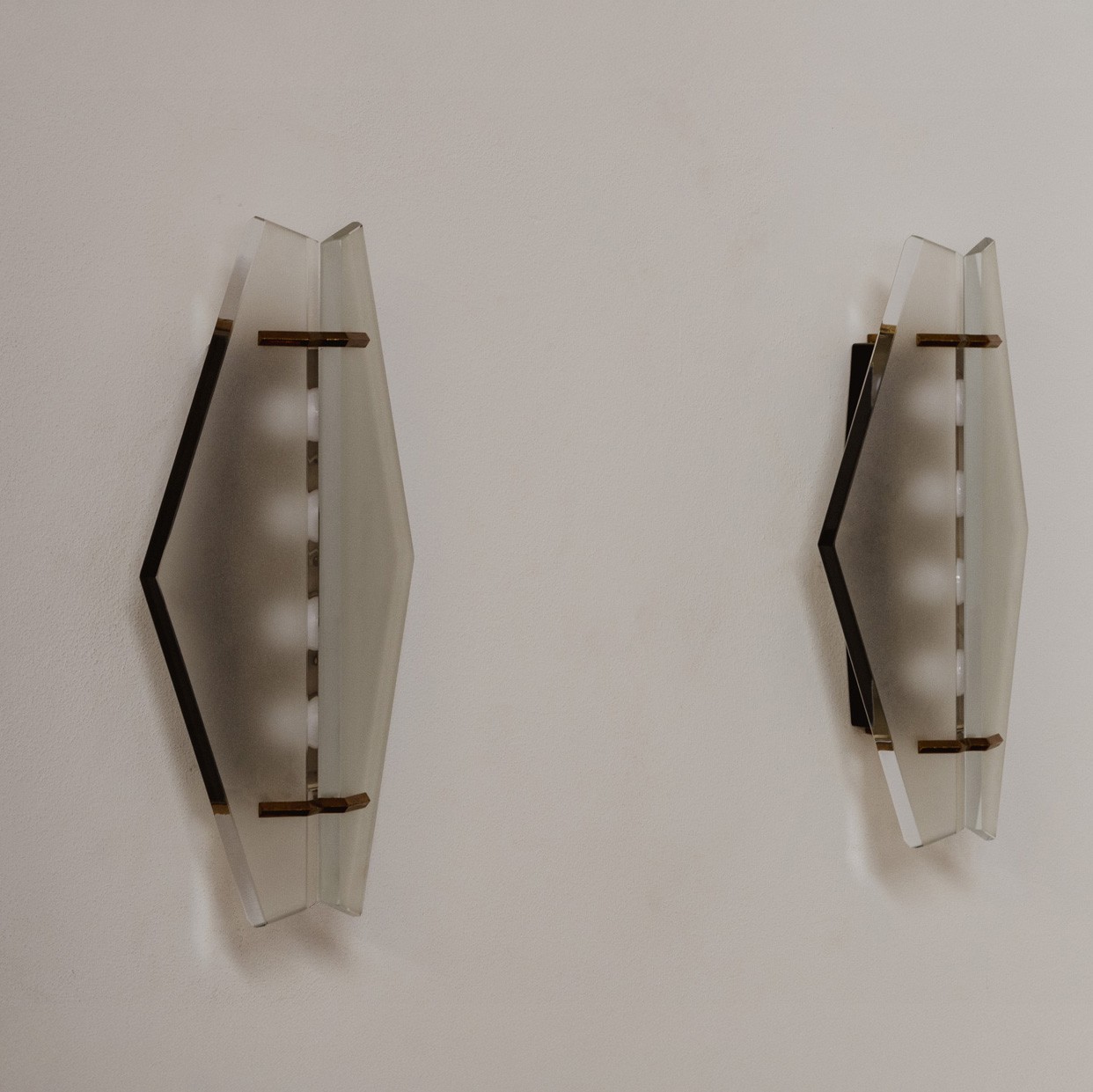 Max Ingrand "1943" Sconces for Fontana Arte, 1955, Set of 2, 1960