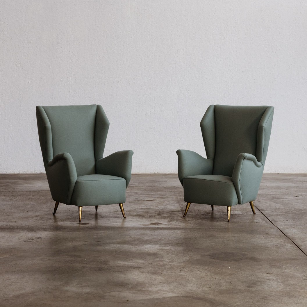 Nino Zoncada Armchairs for ISA Bergamo, Italy, 1952, Set of 2, 1952