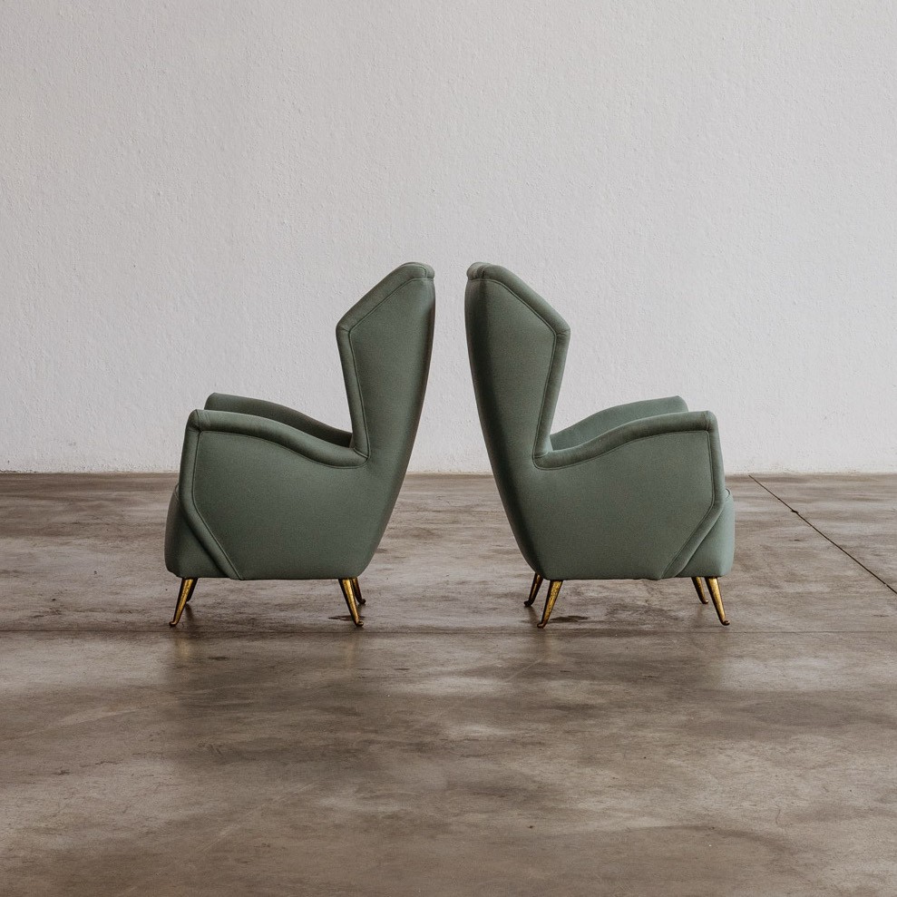 Nino Zoncada Armchairs for ISA Bergamo, Italy, 1952, Set of 2, 1952