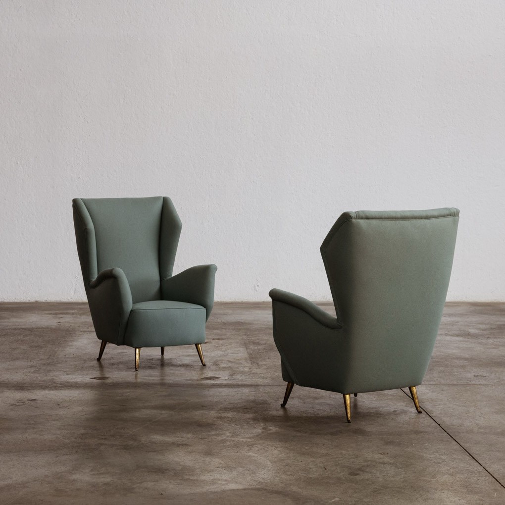 Nino Zoncada Armchairs for ISA Bergamo, Italy, 1952, Set of 2, 1952