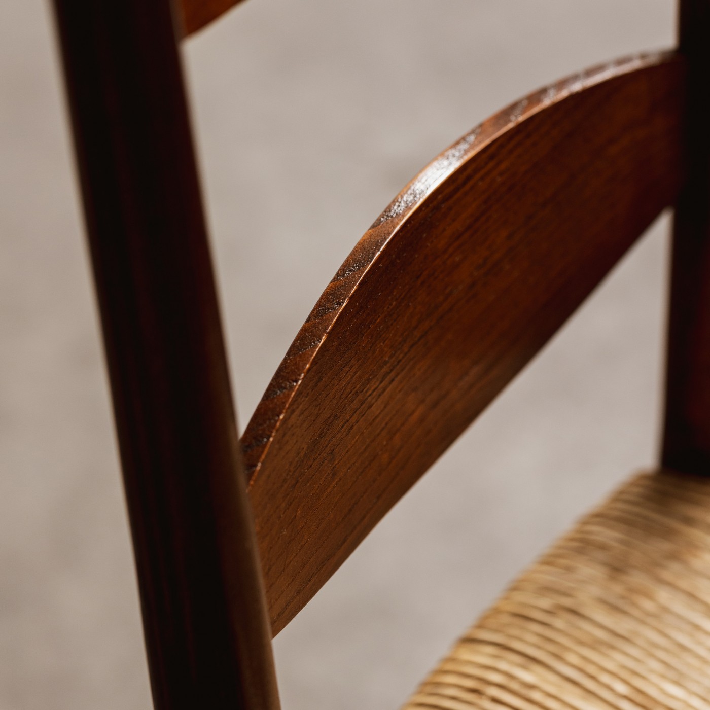 Paolo Buffa Sculptural dining chairs, wood and straw, Italy, 1948, Set of 10, 1940s