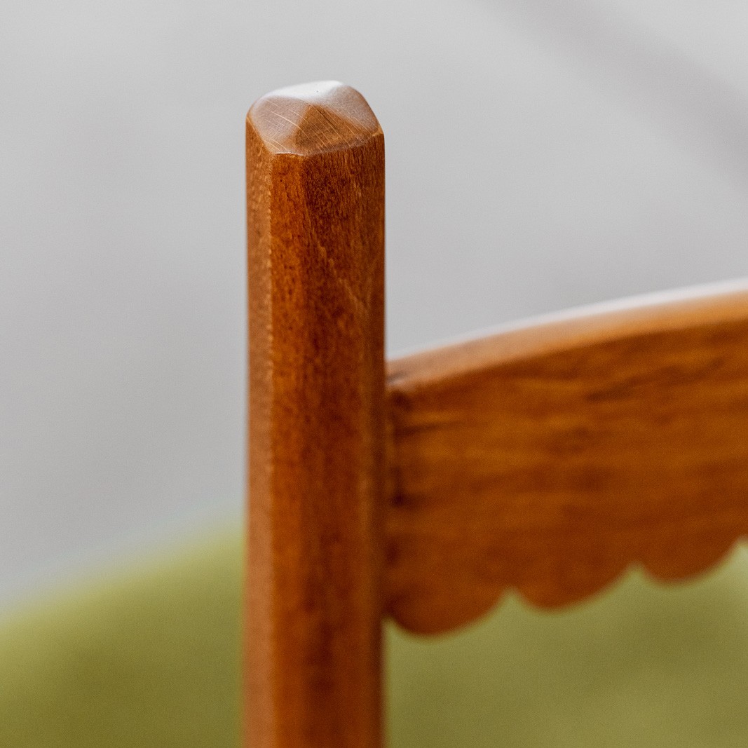 Paolo Buffa Dining Chairs for Marelli & Colico, Green Velvet, 1951, Set of 6, 1951