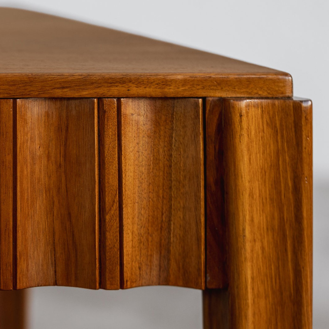 Paolo Buffa Fluted Desk with Hidden Drawers, Italy, 1940s, 1940s