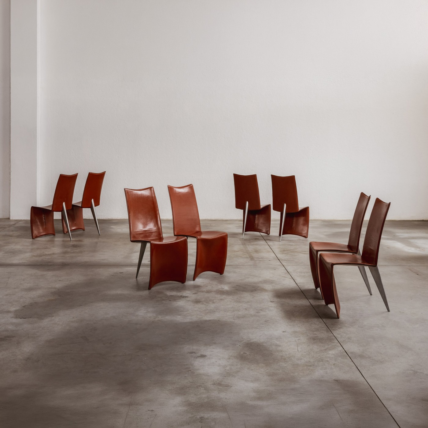Philippe Starck "Ed Archer" Dining Chair for Driade, 1986, Set of 8, 1986