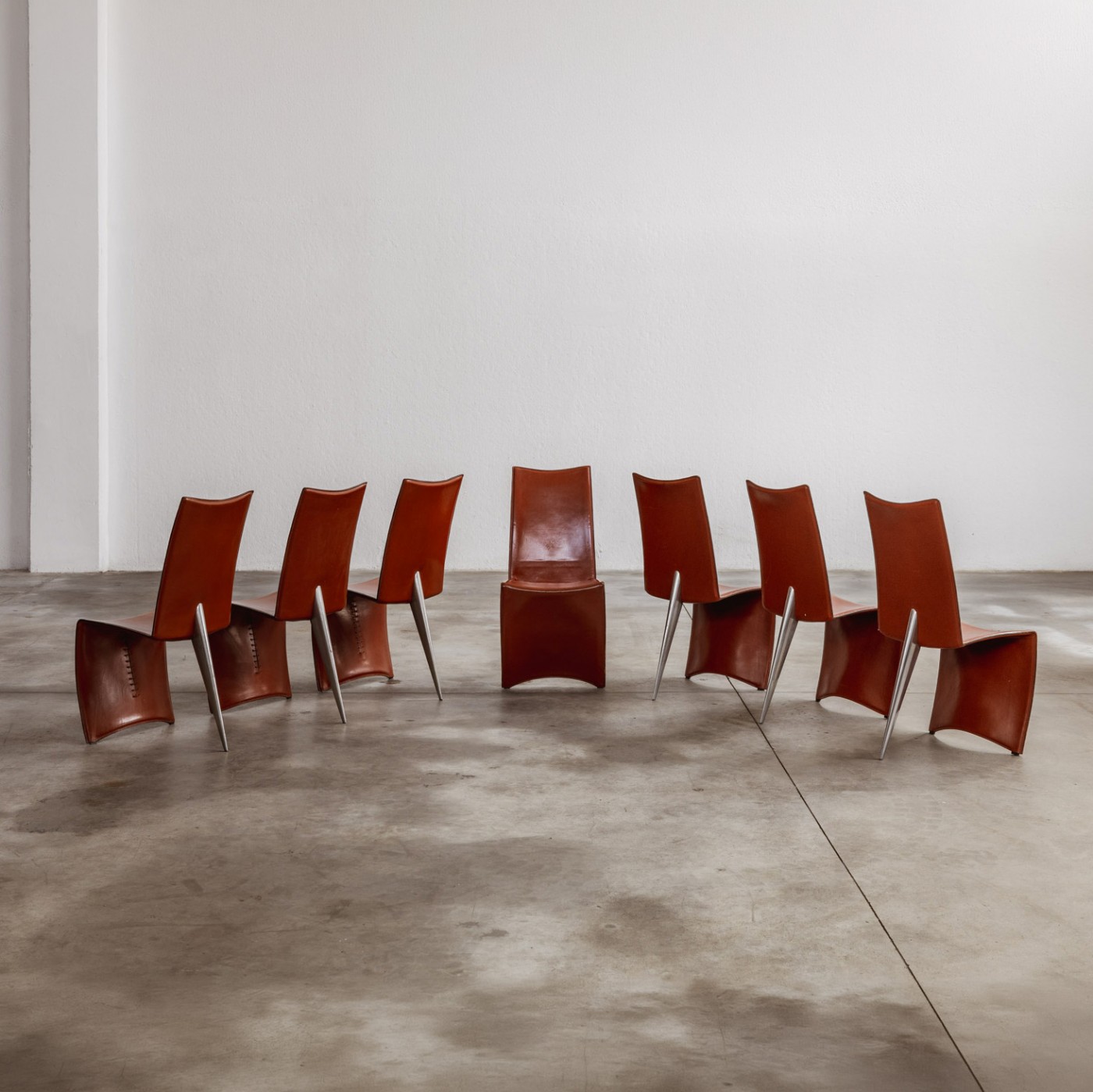 Philippe Starck "Ed Archer" Dining Chair for Driade, 1986, Set of 8, 1986
