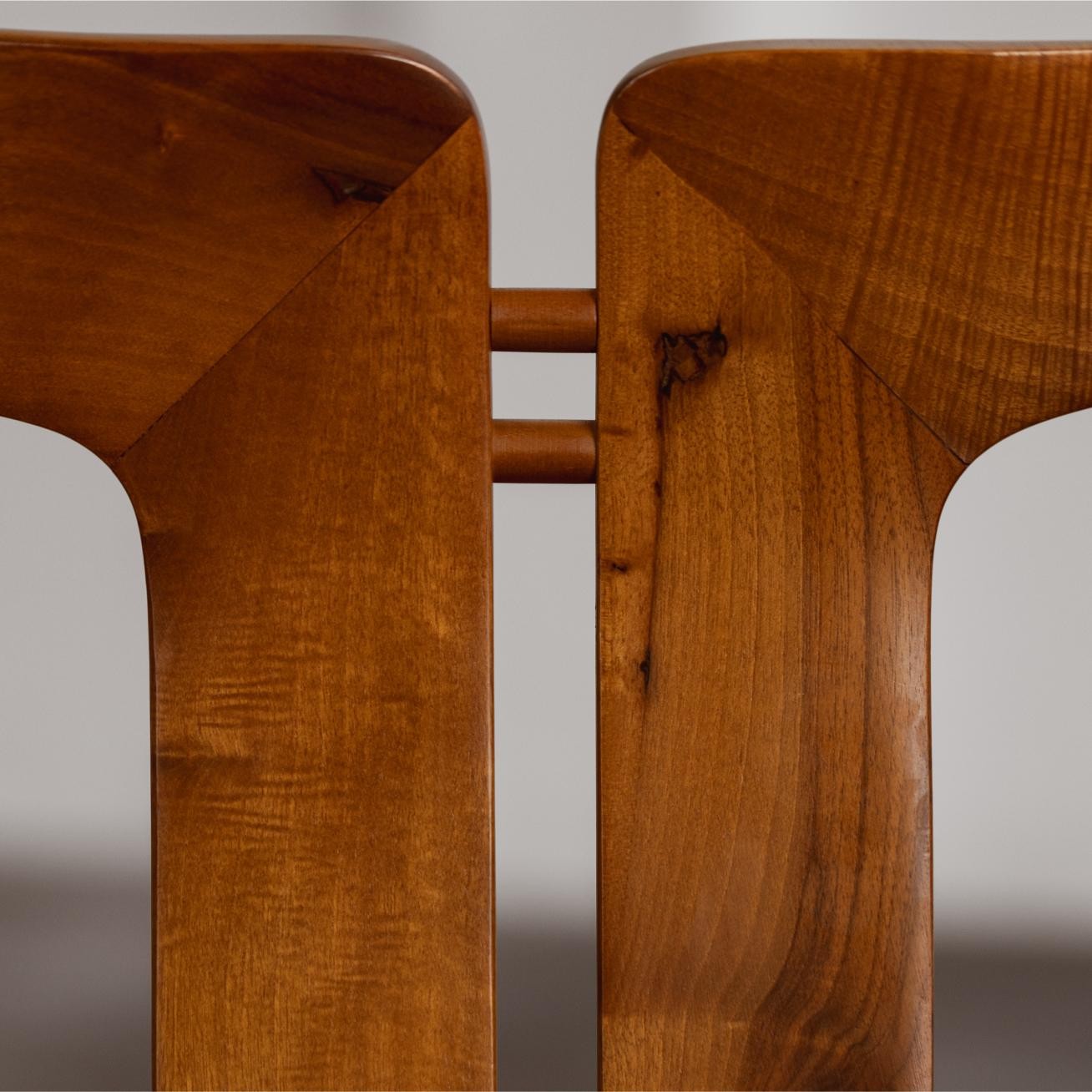 Pierre Cardin Dining Chairs, Black Leather, 1970, Set of 6, 1970s