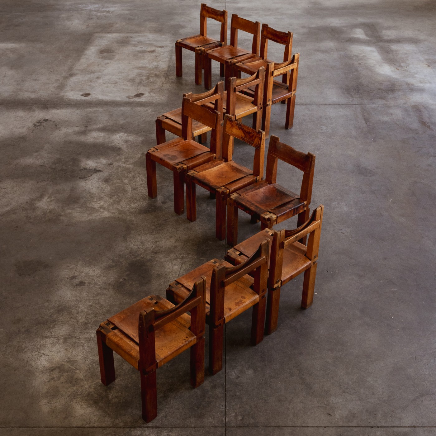 Pierre Chapo “S11” Dining Chairs for Atelier Pierre Chapo, 1966, Set of 12, 1966