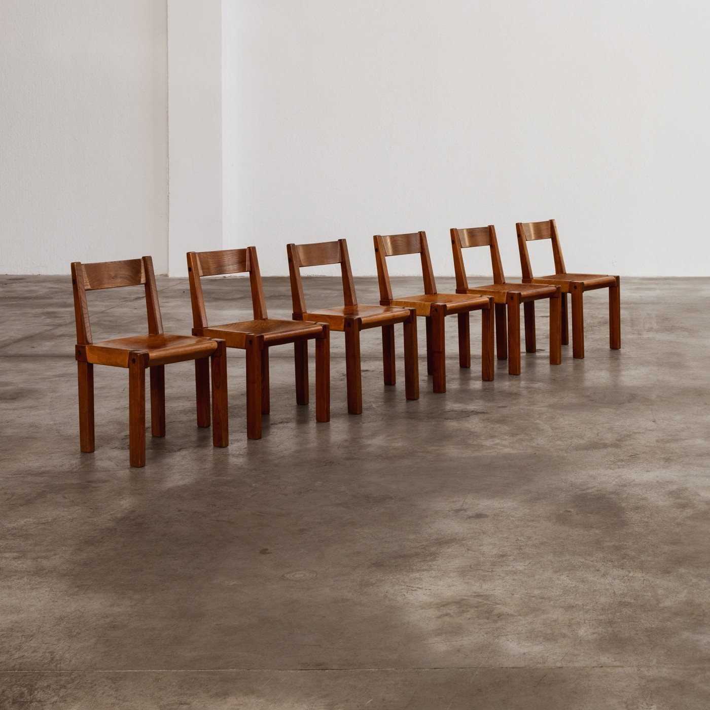 Pierre Chapo “S24” Dining Chairs, 1967, Set of 6, 1960s