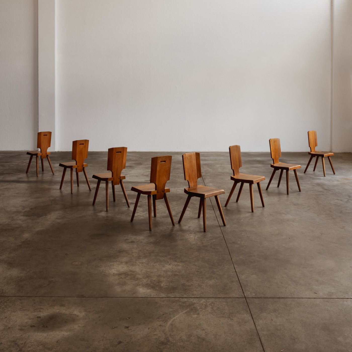 Pierre Chapo “S28” Dining Chairs for Atelier Pierre Chapo, 1972, Set of 8, 1972