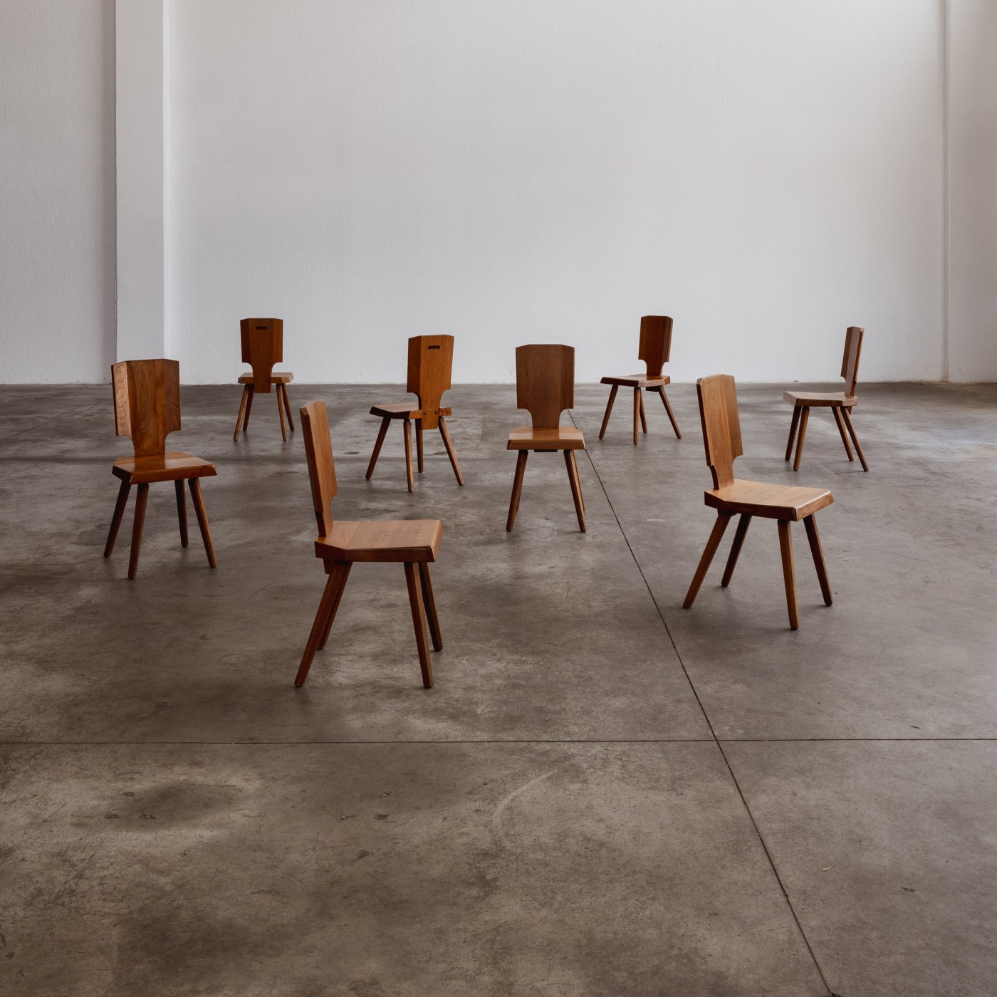 Pierre Chapo “S28” Dining Chairs for Atelier Pierre Chapo, 1973, Set of 8, 1970s