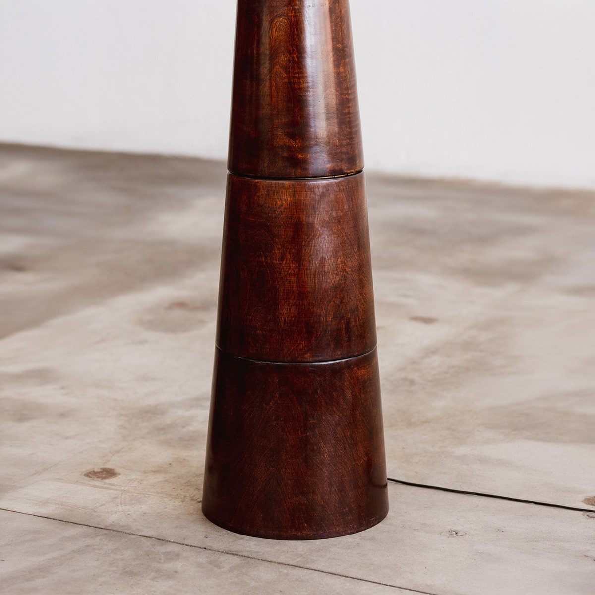 Sculptural Turned Wood Floor Lamps, France, 1960, Set of 2, 1960