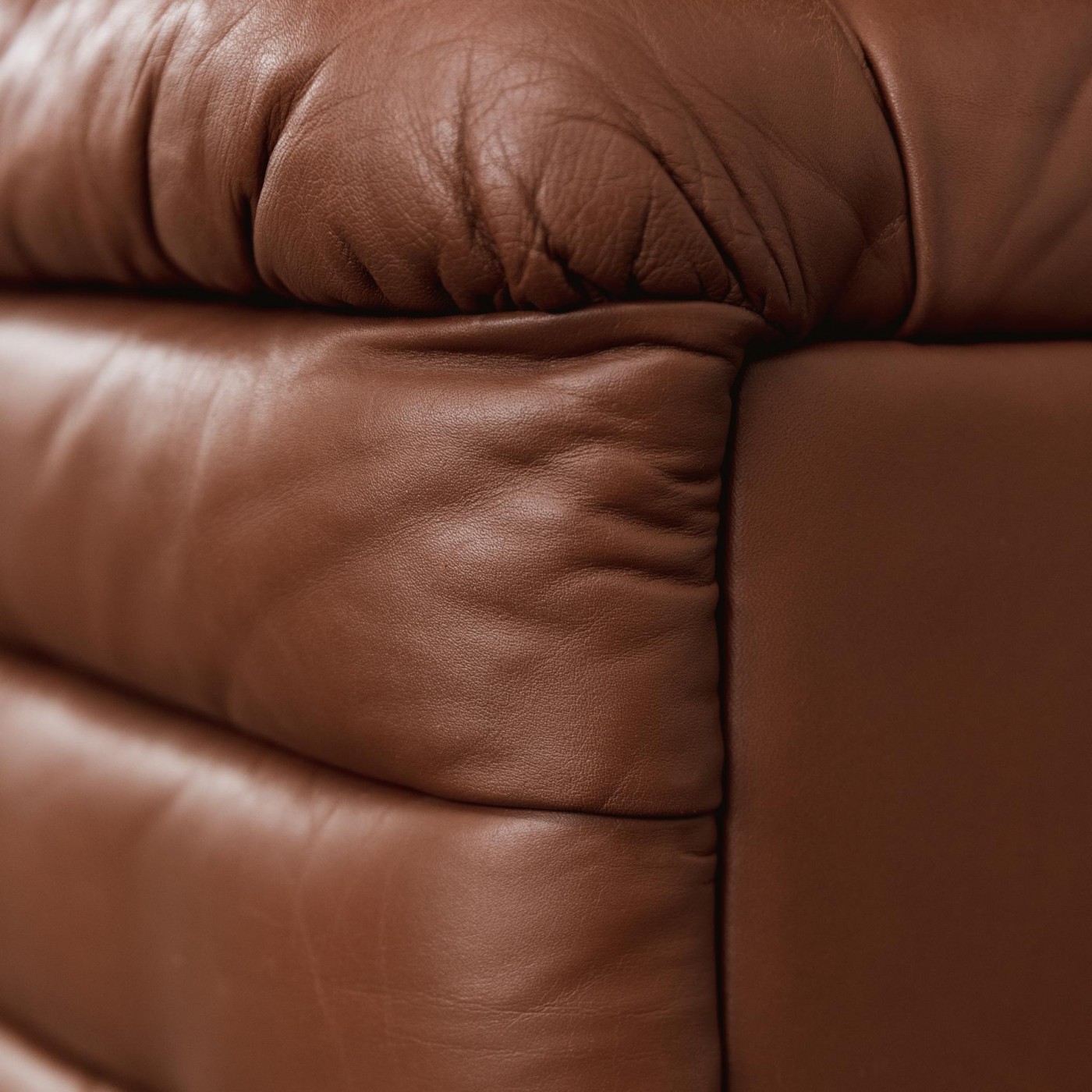 Ubald Klug DS-1025 "Terrazza" Sofa for De Sede, Brown Leather, 1974, Set of 4, 1974