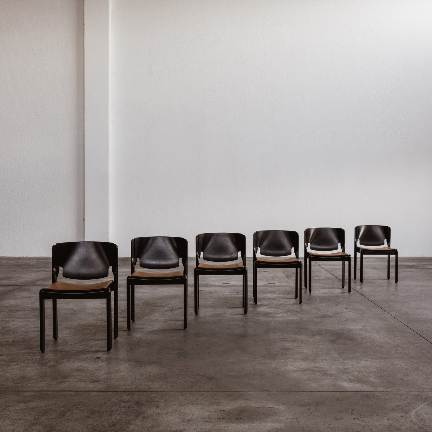 Vico Magistretti "122" Chairs for Cassina, 1967, Set of 6, 1967