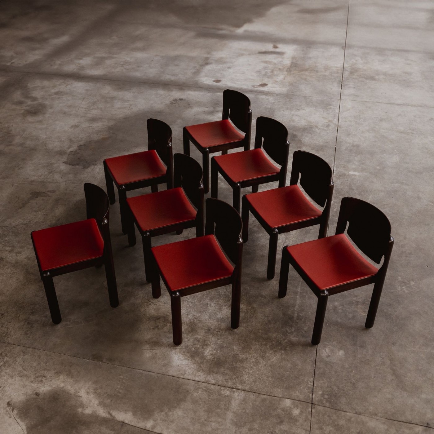 Vico Magistretti "122" Dining Chairs for Cassina, 1967, Set of 8, 1967