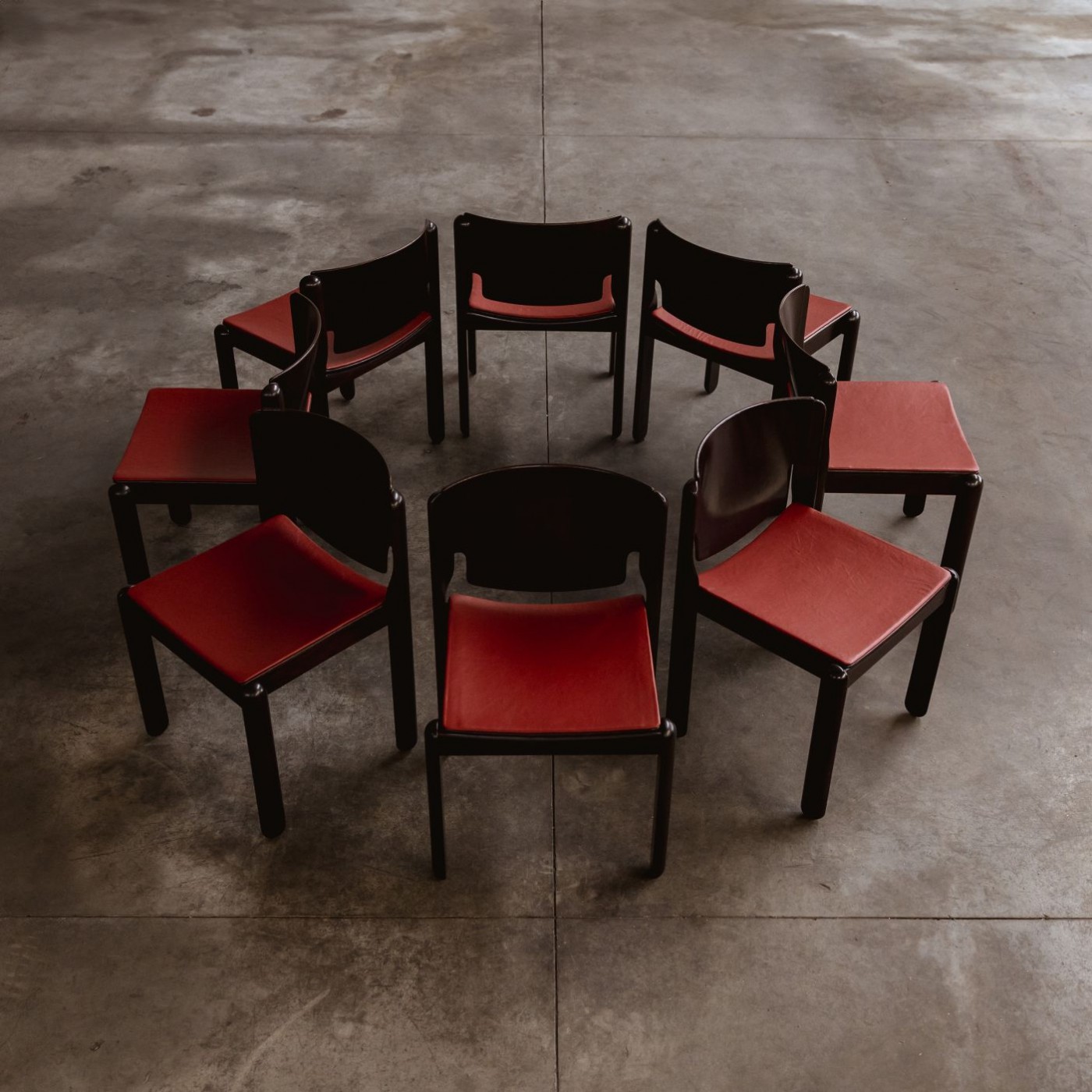 Vico Magistretti "122" Dining Chairs for Cassina, 1967, Set of 8, 1967
