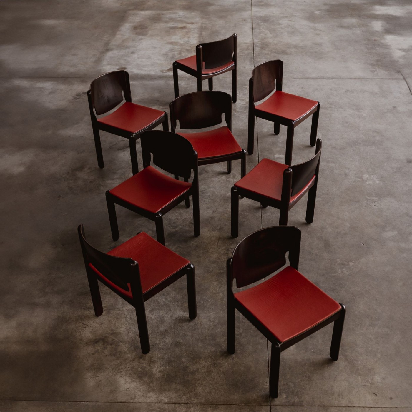 Vico Magistretti "122" Dining Chairs for Cassina, 1967, Set of 8, 1967