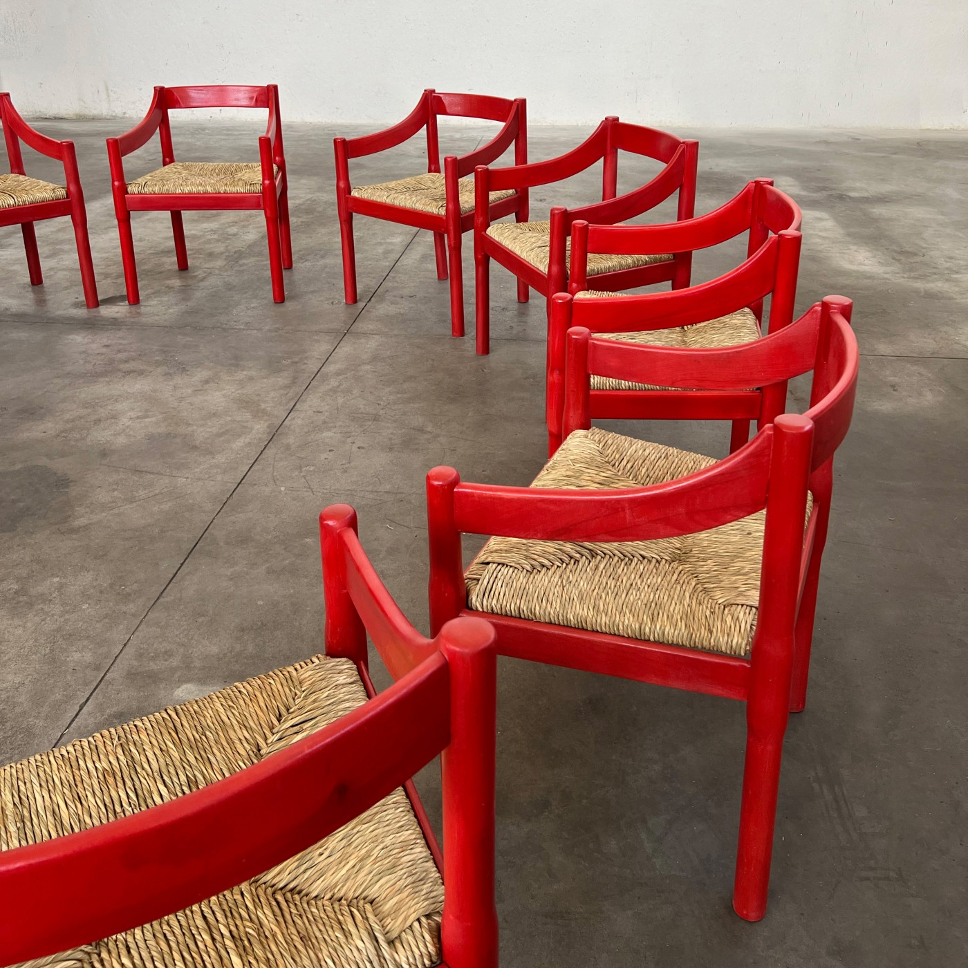 Vico Magistretti “Carimate” Dining Chairs for Cassina, 1960, Set of 12, 1960