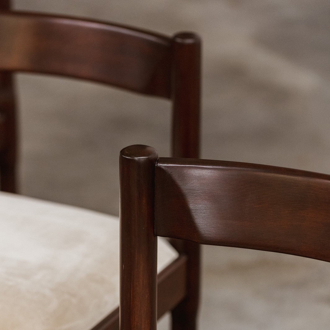 Vico Magistretti "Carimate" Dining Chairs for Cassina, Green Lacquered, 1960, Set of 6, 1960