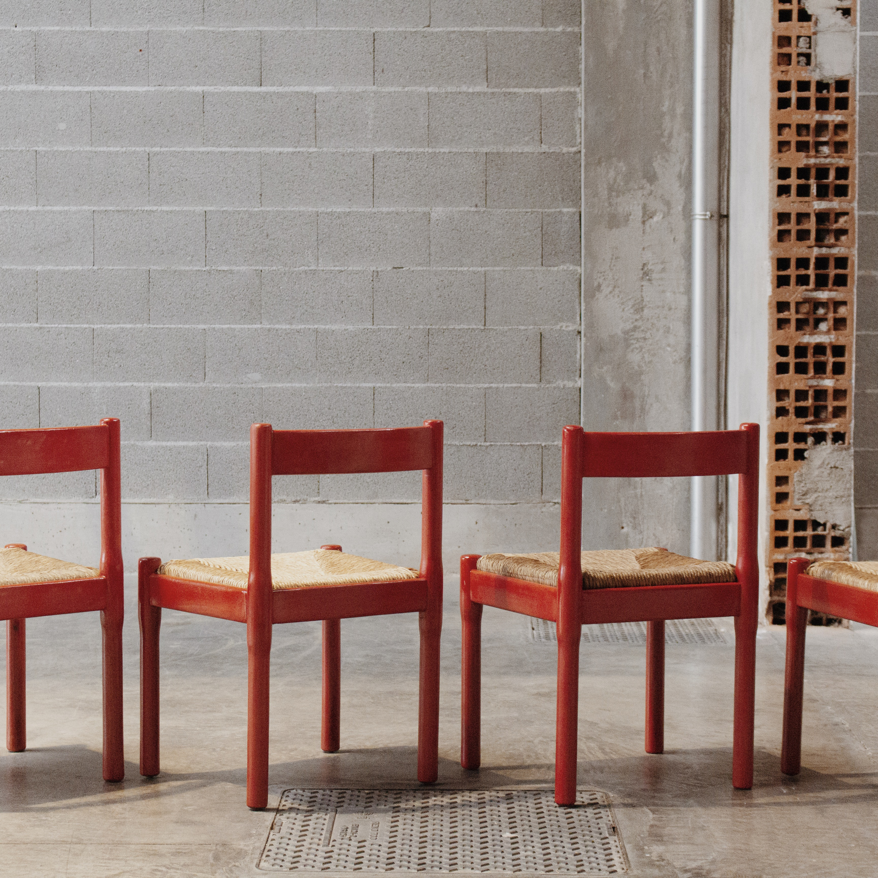 Vico Magistretti "Carimate" Dining Chairs for Cassina, 1960, Set of 8, 1960