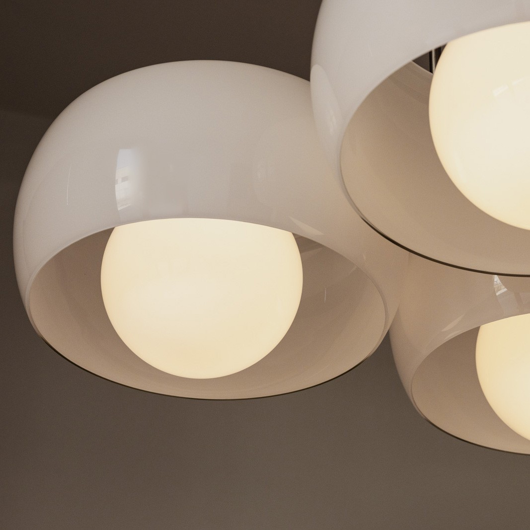 Vico Magistretti “Triclinio” Ceiling Lamp for Artemide, 1967, Set of 2, 1967