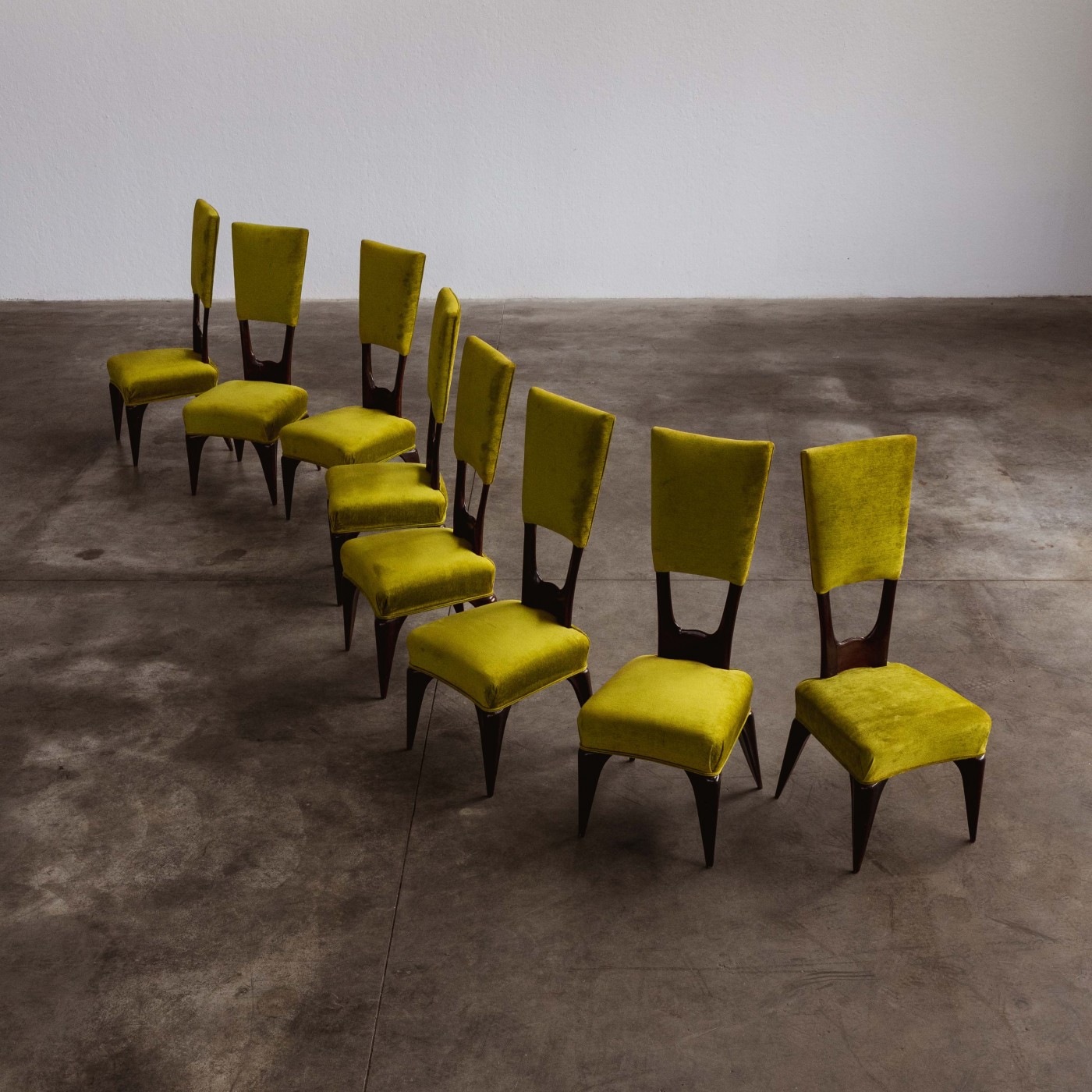 In The Style of Vittorio Valabrega Dining Chairs, 1950s, Set of 8, 1950s