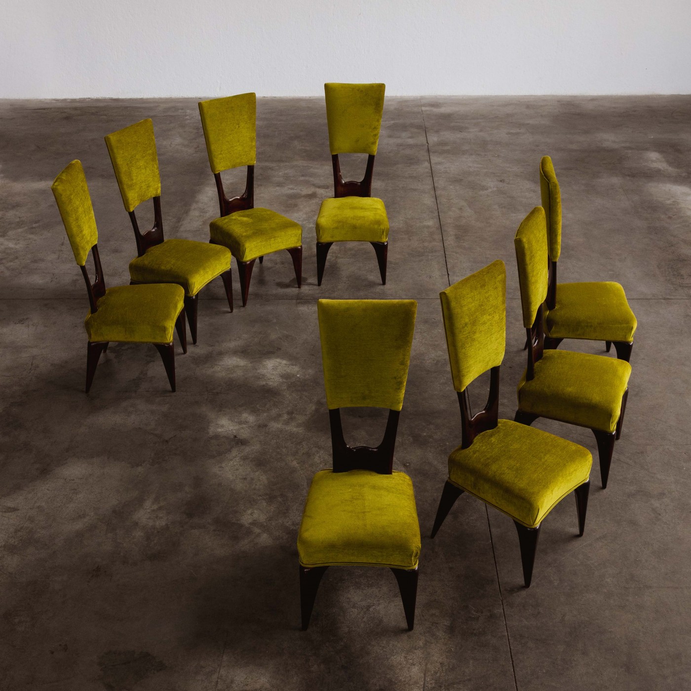 In The Style of Vittorio Valabrega Dining Chairs, 1950s, Set of 8, 1950s
