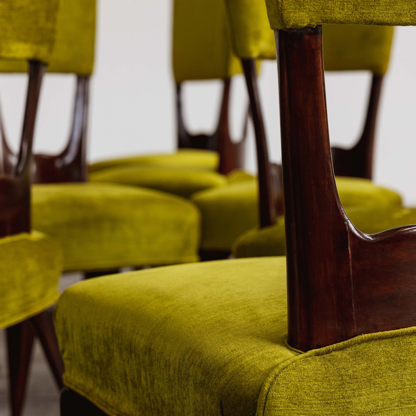 In The Style of Vittorio Valabrega Dining Chairs, 1950s, Set of 8, 1950s