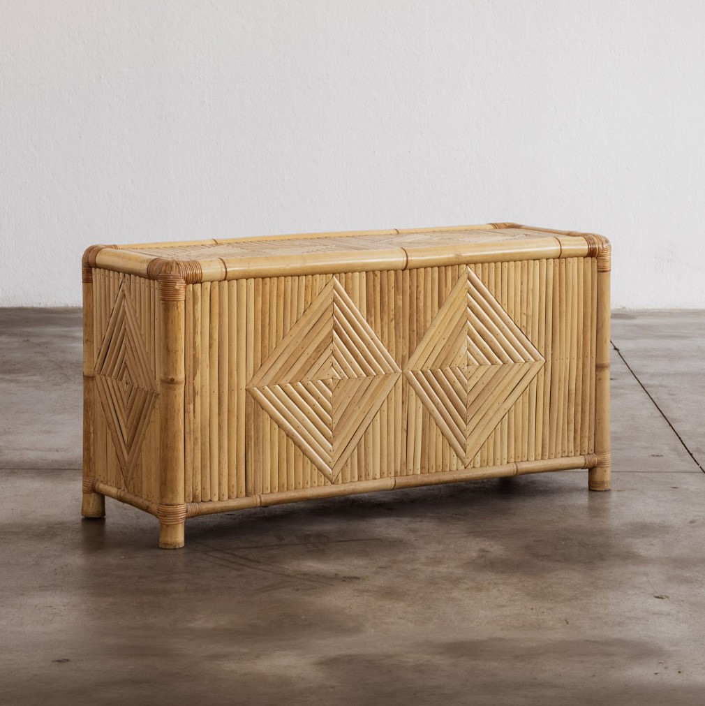 Vivai del Sud Sideboard in Bamboo, Italy, 1970s, 1970s
